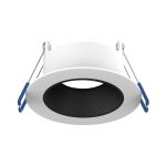 Noxion Spot LED Ares Profond ring Blanc - avec Inner Cercle  Noir | Diamètre 68mm - incl. GU10 Fitting