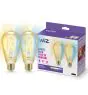 Pack duo 2x WiZ Smart LED E27 Edison Filament Dorée 7W 640lm | Meilleur Rendu Des Couleurs - Dimmable - Équivalent 50W