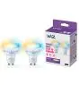 Pack duo 2x WiZ Smart Spot LED GU10 PAR16 5W 400lm 36D | Meilleur Rendu Des Couleurs - Dimmable - Équivalent 50W