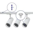 Bright Choice Ensemble complet Rail Monophasé Rail 1 Mètre Blanc | incl. 3x Spot + GU10 2700K 3W Dimmable + Embout, Connecteur d’Alimentation