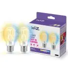 Pack duo 2x WiZ Smart LED E27 Poire Filament 7W 806lm | Meilleur Rendu Des Couleurs - Dimmable - Équivalent 60W