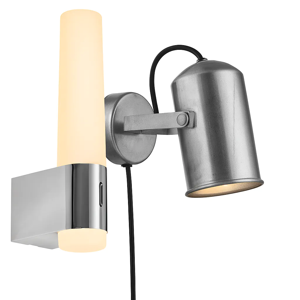 Design wandlampen zilver