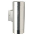 Nordlux Tin Wandlamp Aluminium en Glas Up & Down - Buitenverlichting | 76mm - IP54 - Geschikt voor 2x GU10