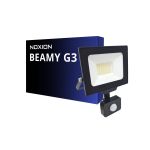 Noxion LED Floodlight Beamy G3 30W 3300lm 110D - 840 Koel Wit | IP44 - Bewegings- en Lichtsensor - Symmetrisch