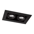 Noxion Inbouw Spot Zonder frame Pro 2x MR16 Kantelbaar Zwart | Zaagmaat 181x97mm - GU10 Fitting