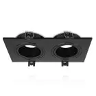 Bright Choice Spot Duo Zwart | Zaagmaat 155x75mm - IP22 - GU10 Fitting