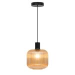 D'Lite Suspension Luminaire Leffinge Ambre Verre | Convient Pour 1x E27