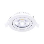 Noxion LED Inclinable Slim Spot Blanc Rond 6W 520lm 60D - 927 Blanc Très Chaud | 85mm - IP54 - Dimmable - Meilleur Rendu Des Couleurs
