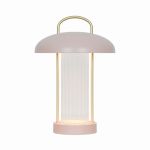 Nordlux Tafellamp Mirano Metaal en Glas Roze 3W 150lm - 830 Warm Wit | 3-Staps Dimbaar