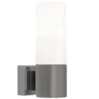 Nordlux Tangens Wandlamp Glas en Metaal Grijs - Buitenverlichting | IP44 - Geschikt voor E14